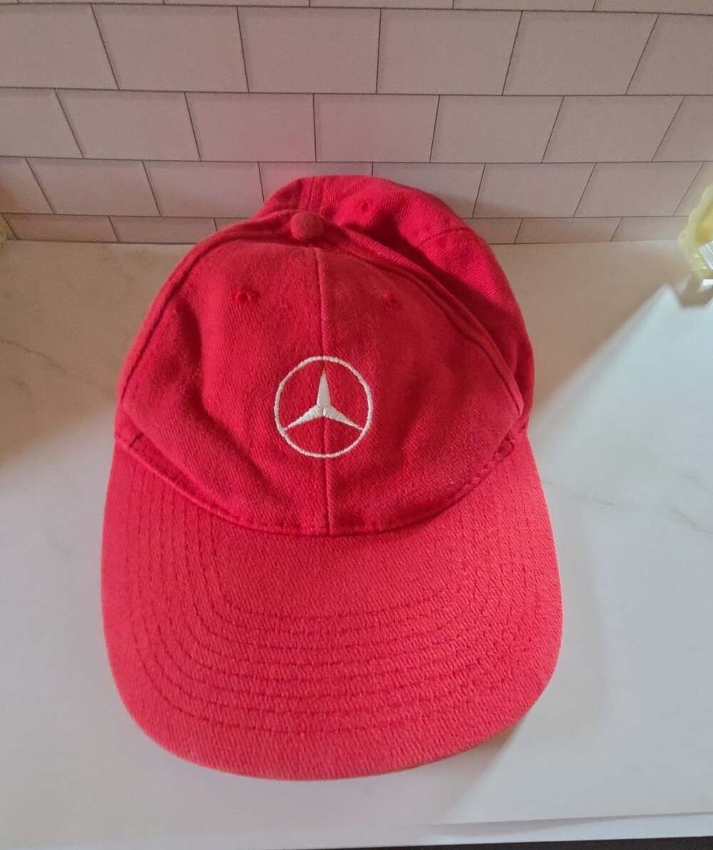 Otto Mercedes-Benz Baseball Hat One Size Red Embroidered Logo